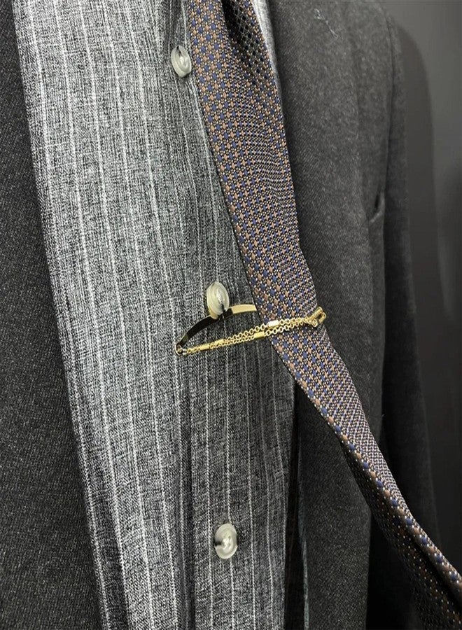HeOTER Mens Vintage Tie Clip Shirt Chain Buckle Metal Tie Chain Jewelry Business Banquet Wedding Formal Necktie Accessories - Image 4